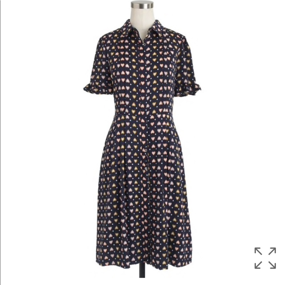 JCrew heart dot dress sz 4